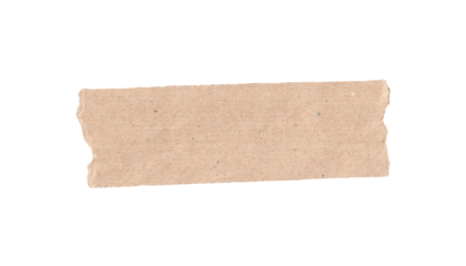 Vintage brown Torn Paper on a Transparent Background, Adhesive paper tape isolated on a white background	