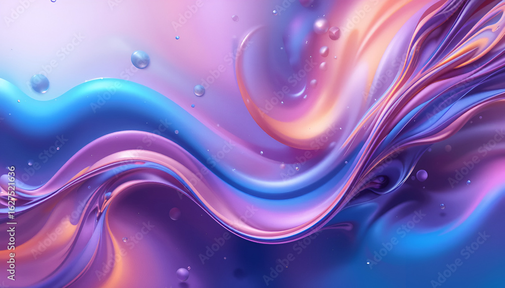 Poster abstract fluid background with vibrant colors and smooth transitions