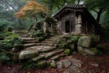 Stone House in a Forest