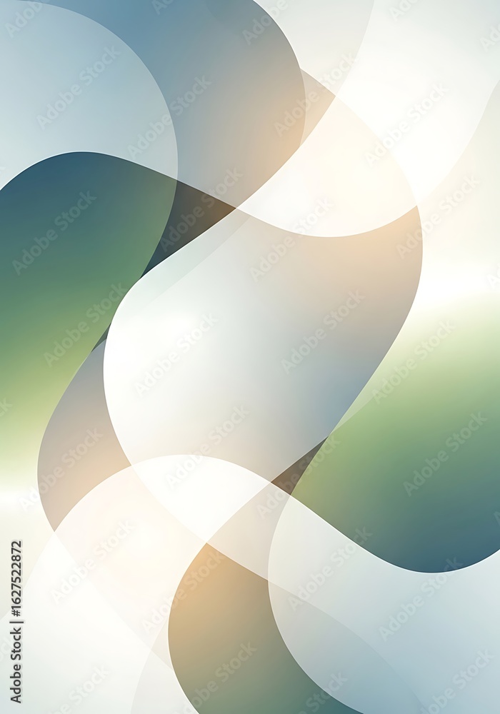 Poster abstract fluid shapes create a calming, ethereal effect with flowing movement and gradients