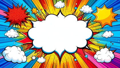 Vibrant sun rays shine through soft clouds in a bright abstract summer sky, creating a warm yellow and orange vector background