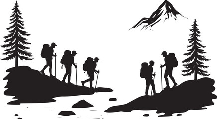 Hiking and Mountain SVG Bundle

Outdoor Explorer Silhouette Set

Wilderness Hike Scene Clipart