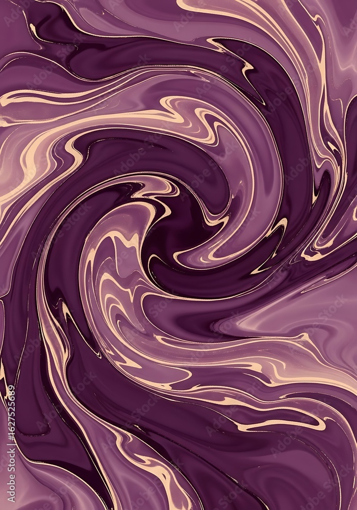 Poster swirling amethyst hues creating a mesmerizing vortex of blended colors and textures effect