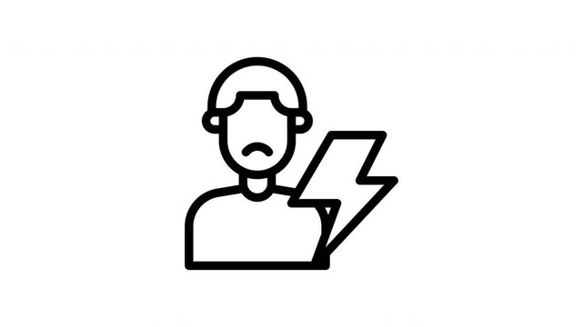 electrocution minimalist line animation
