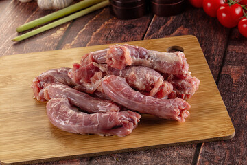 Raw chicken neck for cooking