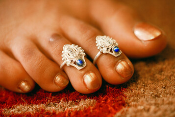 indian silver toe rings India 