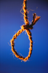 death hangman noose blue background