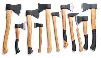 Various axes arranged