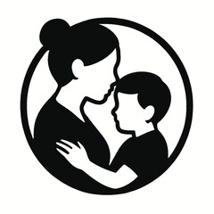 Loving Mother Child Embrace Silhouette Connection and Affection