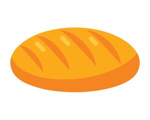 A loaf of golden brown bread isolated on white background Ai Generated