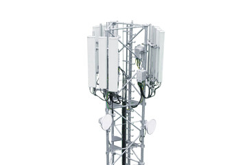 Communication tower with clipping mask isolated