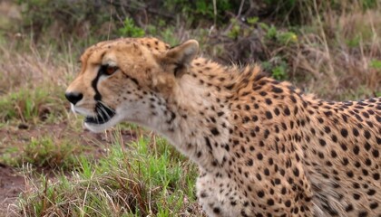 Fototapeta premium Cheetah in African grassland