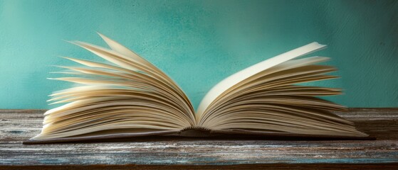 The open book revealing endless possibilities on a rustic wooden surface.