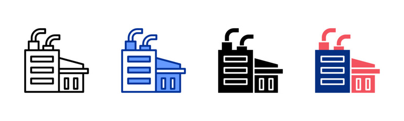 Factory icon sheet multiple style collection