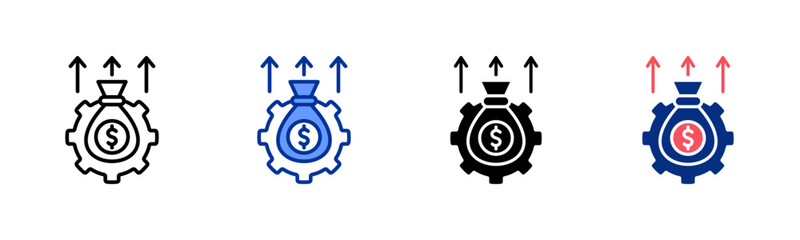 Cost icon sheet multiple style collection