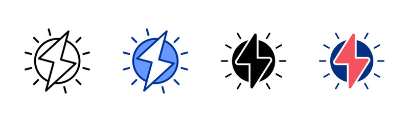 Energy icon sheet multiple style collection