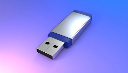 3D rendering of a USB flash drive
