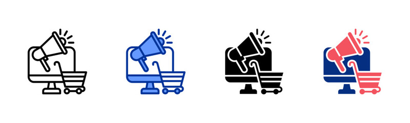 Digital Marketing icon sheet multiple style collection