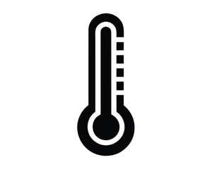 A black thermometer for measuring temperature isolated on white background Ai Generated