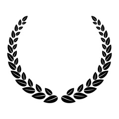 Laurel Wreath PNG – Victory Award Symbol with Transparent Background for Logo Design, Certificates, Badges, and Classic Emblem Projects