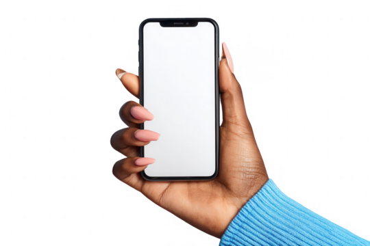 Hand holding smartphone with blank screen (3)