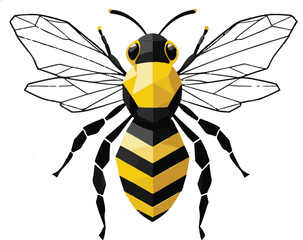 Geometric Honey Bee Vector – Hexagon-Based Abstract Design

Hexagonal Bee Icon – Modern Black and Yellow Bee Symbol

Stylized Honeybee Made with Hexagons – Vector Logo Element

Minimalist Geometric Be