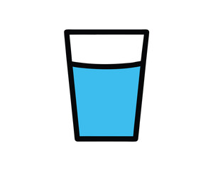 A simple glass of water isolated on white background Ai Generated