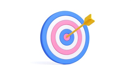 3D target with arrow