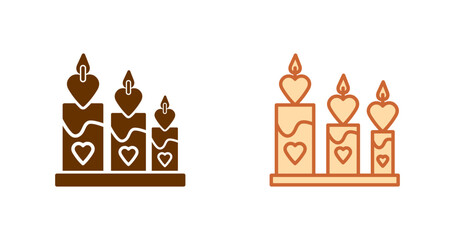 Romantic candle Vector Icon