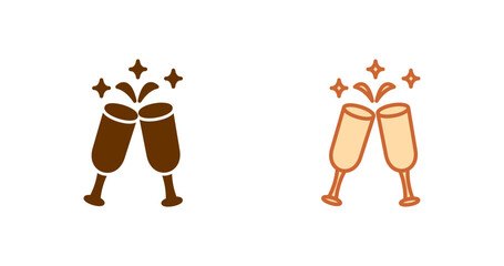 Champagne toast Vector Icon
