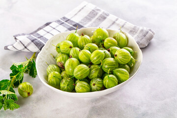 Ripe sweet juicy green gooseberry