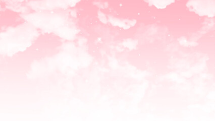 Beautiful cloud pattern on the pink sky, background