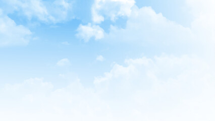 Soft white clouds against blue sky background, beautiful of nature. Bright sky and beautiful white clouds