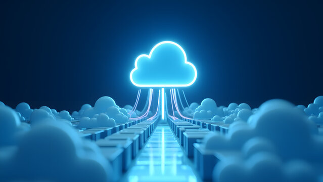 Cloud Computing and Data Storage Technology Concept