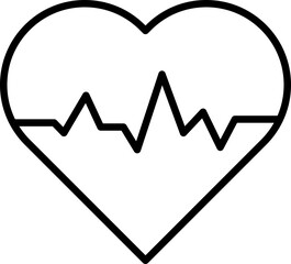 heart and heartbeat symbol