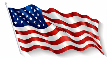 Fototapeta premium USA flag vector illustration. eps 10 vector isolated on white background