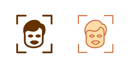 Facial Recognition Vector Icon
