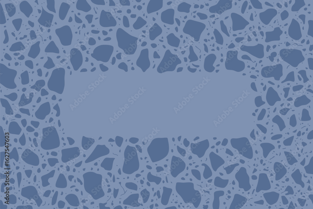 Aufkleber a light blue terrazzo pattern background with a rectangular light blue block in the center area of i