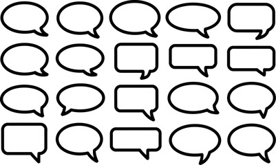 Obraz premium Speech bubble vector set dialog balloon chat communication talk