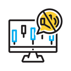 Vector multi color icon for Distraction free