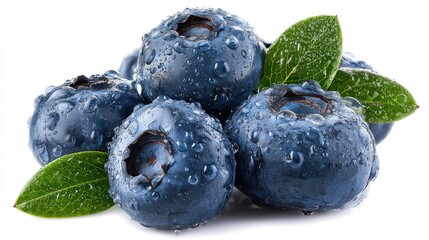 fresh blueberry isolated on white background closeup


