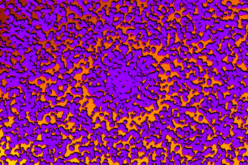 Purple fantastic pinpoint spots on orange surface