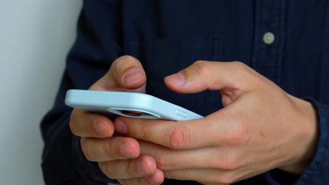 Writing SMS using a smartphone.
Online communication and technology.
The concept of business and modern technology
