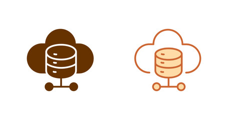 Cloud Database Vector Icon