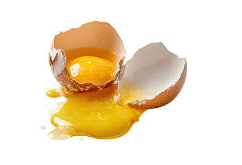 Broken egg, yolk spilling (1)