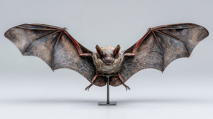 Fototapeta premium Halloween realistic bat with spread wings isolated