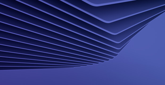 Futuristic 3D abstract background with multi layered purple shapes