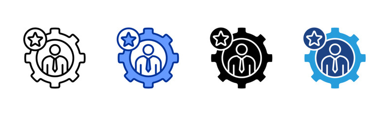 Employee Skills icon sheet multiple style collection