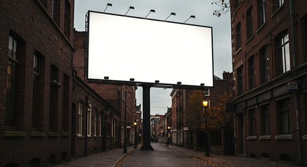 Obraz premium Blank Billboard in City Street