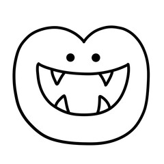 Halloween vector vampire fangs